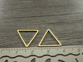 Linkki kolmio, 13x15x1mm, umpi, kulta, 10kpl