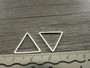 Linkki kolmio, 13x15x1mm, umpi, kirkashopea, 10kpl