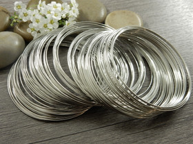 Muistivaijeri/memorywire, 0.6mm/55mm, kromi, 100kieppiä