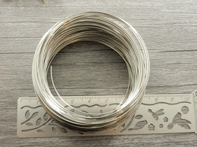 Muistivaijeri/memorywire, 0.6mm/55mm, kromi, 100kieppiä