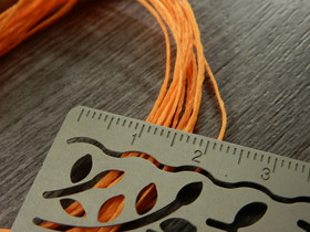 Vahattu nauha, 1mm, oranssi, 1m