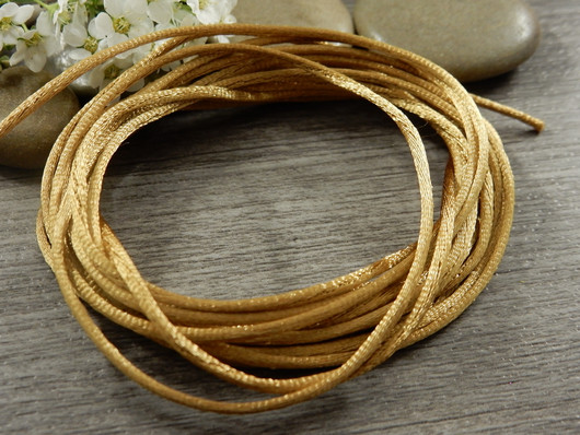 Satiininyöri, 1mm, okra, 1m