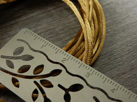 Satiininyöri, 1mm, okra, 1m