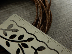 Satiininyöri, 1mm, tummanruskea, 1m