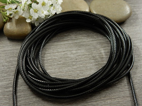 Vahattu nyöri, 1.5mm, musta, 1m