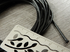 Vahattu nyöri, 1.5mm, musta, 1m