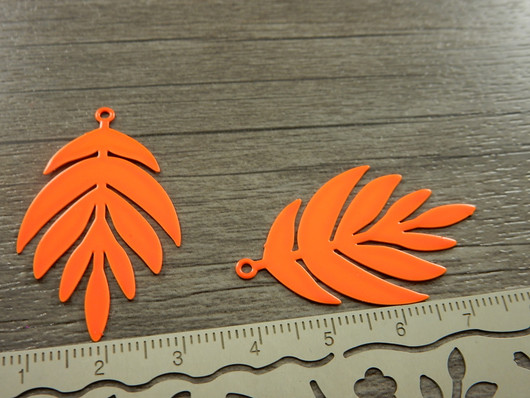 Lehtiriipus, 38x23mm, oranssi, 1kpl