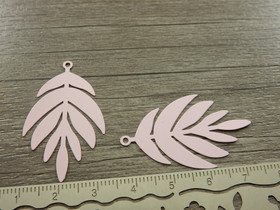 Lehtiriipus, 38x23mm, vaaleanpunainen, 1kpl