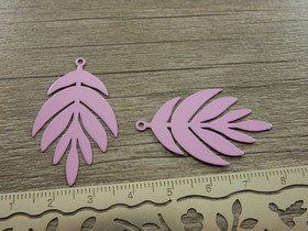 Lehtiriipus, 38x23mm, liila, 1kpl