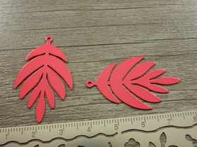 Lehtiriipus, 38x23mm, pinkki, 1kpl