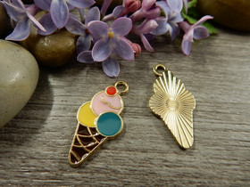 Jäätelöriipus, 25x12mm, moniväri, 1kpl