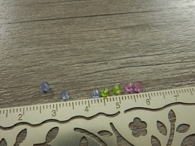 Akryylihelmi fasetoitu bicone, 3mm, mix setti, 50kpl
