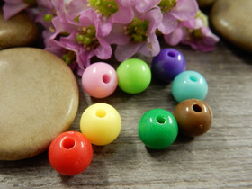 Akryylihelmi, 8mm, mixsetti, 20kpl