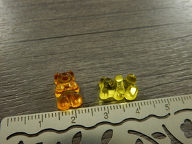 Akryylihelmi nalle, 12x8mm, mixsetti, 20kpl