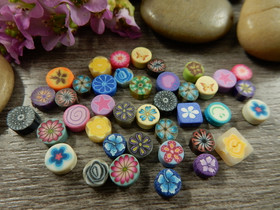 Fimohelmi kuvio, 5-7mm, mixsetti, 20kpl