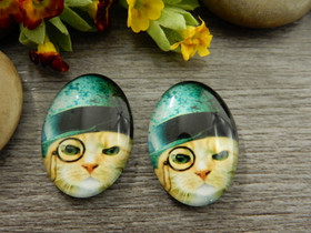 Kapussi kissa, 18x25mm, moniväri, 1kpl