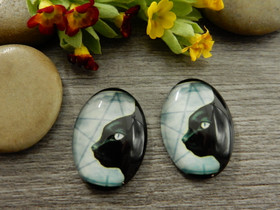 Kapussi kissa, 18x25mm, musta, 1kpl