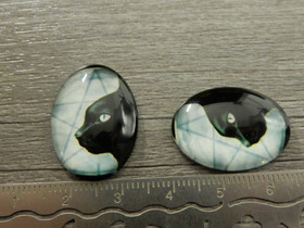 Kapussi kissa, 18x25mm, musta, 1kpl