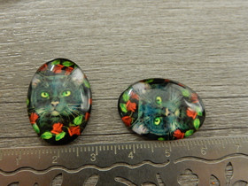 Kapussi kissa, 18x25mm, harmaa, 1kpl