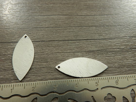 Lehtiriipus, 27x11mm, kromi, 1kpl