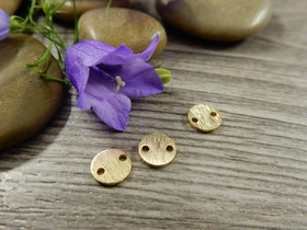 Ympyräriipus/ linkki , 6mm, 24K/kulta, 1kpl