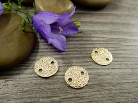 Ympyräriipus/linkki, 8mm, kulta, 1kpl