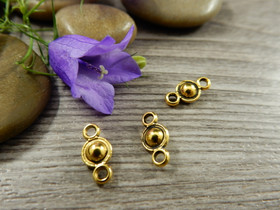 Palloriipus/linkki, 11x4mm, antiikinkulta, 1kpl