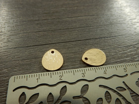 Pisarariipus, 12x10mm, vaaleakulta, 1kpl