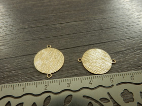 Ympyräriipus/linkki, 15mm, vaaleakulta, 1kpl