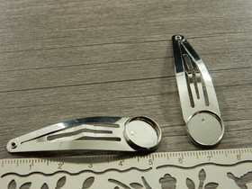 Hiuspinni korupohjalla, 53x13mm, kromi, 1kpl