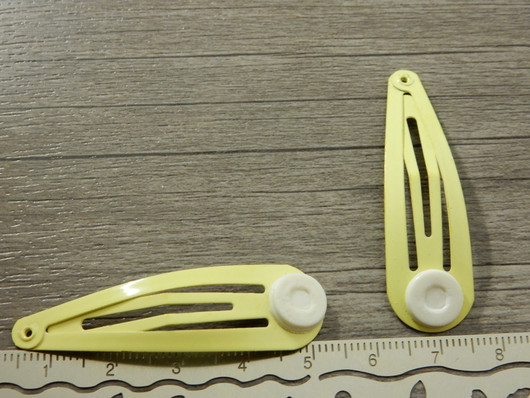 Hiuspinni, 48x14mm, keltainen, 1kpl