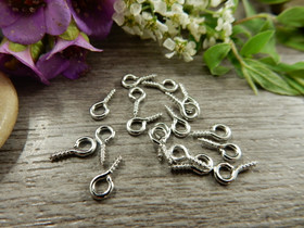 Silmukkaruuvi, 8x4x1mm, kromi, 10kpl