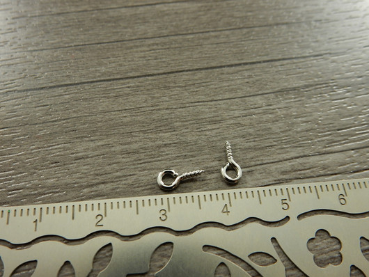 Silmukkaruuvi, 8x4x1mm, kromi, 10kpl