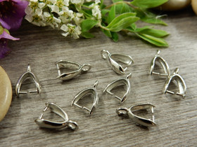 Riipuspidike, 11x6x4mm, kromi, 1kpl