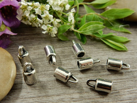 Nauhanpää, 9x4.5mm, kromi, 20kpl