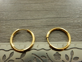 Korvakorurengas huggie, 20x2mm, 18K/kulta/ PVD/ rst, 1pari