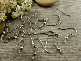 Korvakorukoukku 20x18mm, rst, 10paria