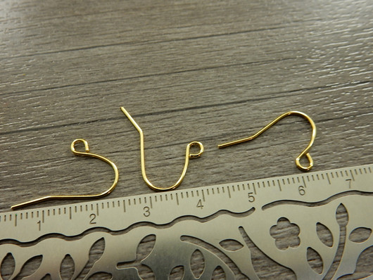 Korvakorukoukku, 12x17mm, kulta, 10paria