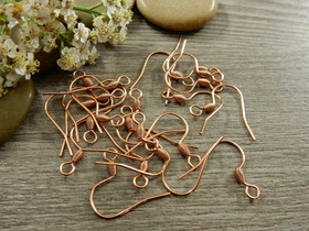 Korvakorukoukku, 17x18mm, ruusukulta/rst, 10paria