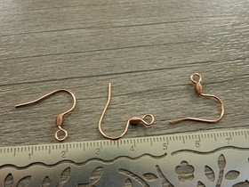 Korvakorukoukku, 17x18mm, ruusukulta/rst, 10paria