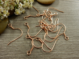 Korvakorukoukku 17x20mm, ruusukulta/rst, 10paria