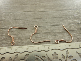 Korvakorukoukku 17x20mm, ruusukulta/rst, 10paria