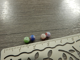 Lasihelmi millefiori, 4mm, mixsetti, 20kpl
