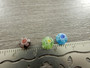 Lasihelmi millefiori, 6x3.5mm, mixsetti, 20kpl