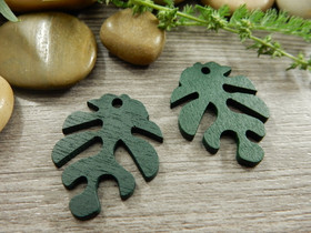 Puuriipus lehti, 30x23mm, tummanvihreä, 1kpl