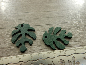 Puuriipus lehti, 30x23mm, tummanvihreä, 1kpl