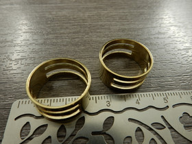 Välirenkaan avaaja, 18x9mm, kulta, 1kpl