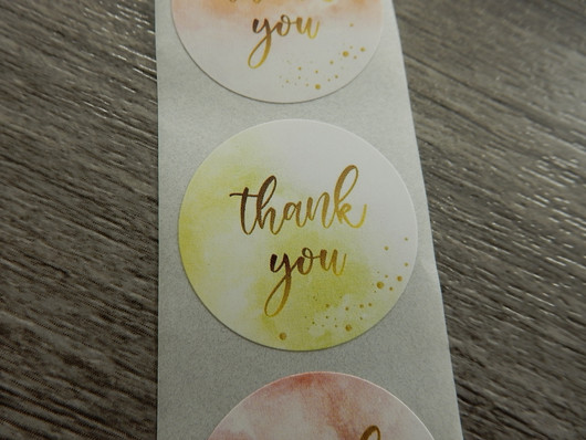 Thank you tarra, 25mm, moniväri, 10kpl