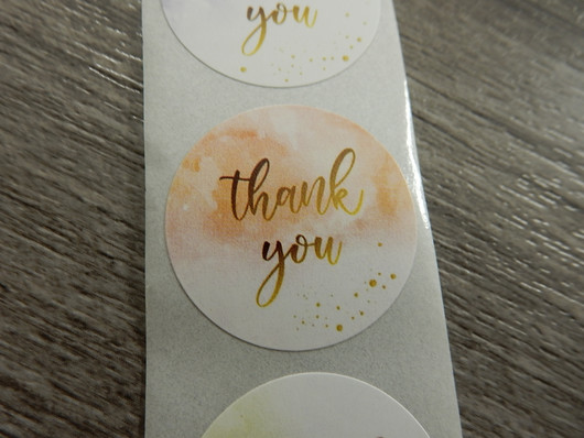 Thank you tarra, 25mm, moniväri, 10kpl