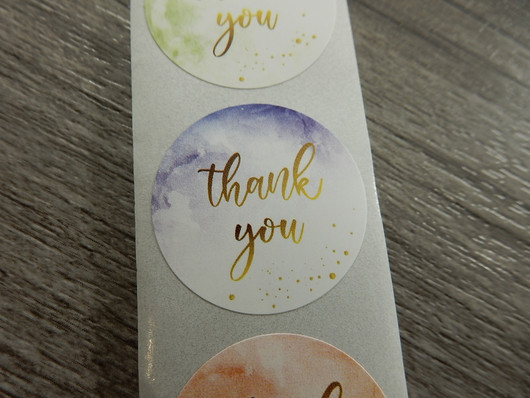 Thank you tarra, 25mm, moniväri, 10kpl